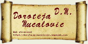 Doroteja Mučalović vizit kartica